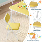 Set di 5 Tavolo e Sedie Pieghevoli per Bambini, Set di Tavolo e Sedie per Attività per Neonati e Bambini per Sala da Pranzo, Asili Nido, Aule