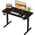 Celebalcony 40'' Adjustable Height Standing Office Desk, Computer Workstation PC Work Table with 2 Memory Preset Buttons