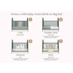 Delta Children Milano Daybed e Sponda di Protezione per Lettino #W100925