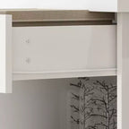 Famapy Vetrina Alta e Armadio Contenitore con Mensole Decorative + Cassetto, Versatile per Ambienti Domestici