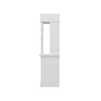 Famapy Vetrina Alta e Armadio Contenitore con Mensole Decorative + Cassetto, Versatile per Ambienti Domestici