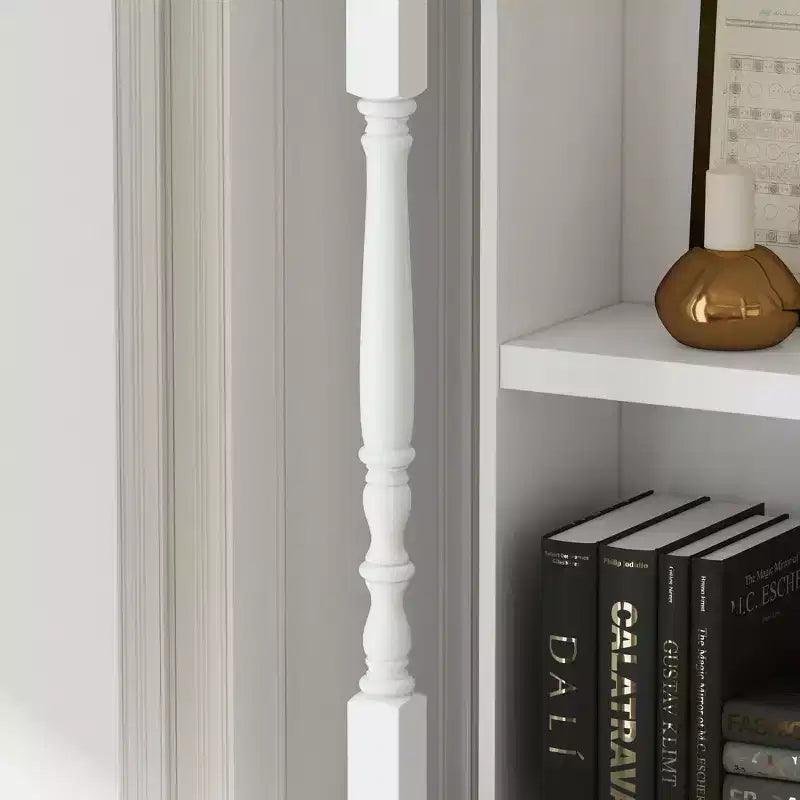 Famapy Vetrina Alta e Armadio Contenitore con Mensole Decorative + Cassetto, Versatile per Ambienti Domestici