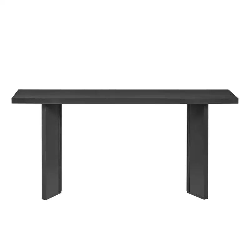Tavolino Consolle Minimalista in Legno con Gambe Geometriche, Tavolo da Ingresso in Legno Stile Fattoria per Soggiorno e Ingresso