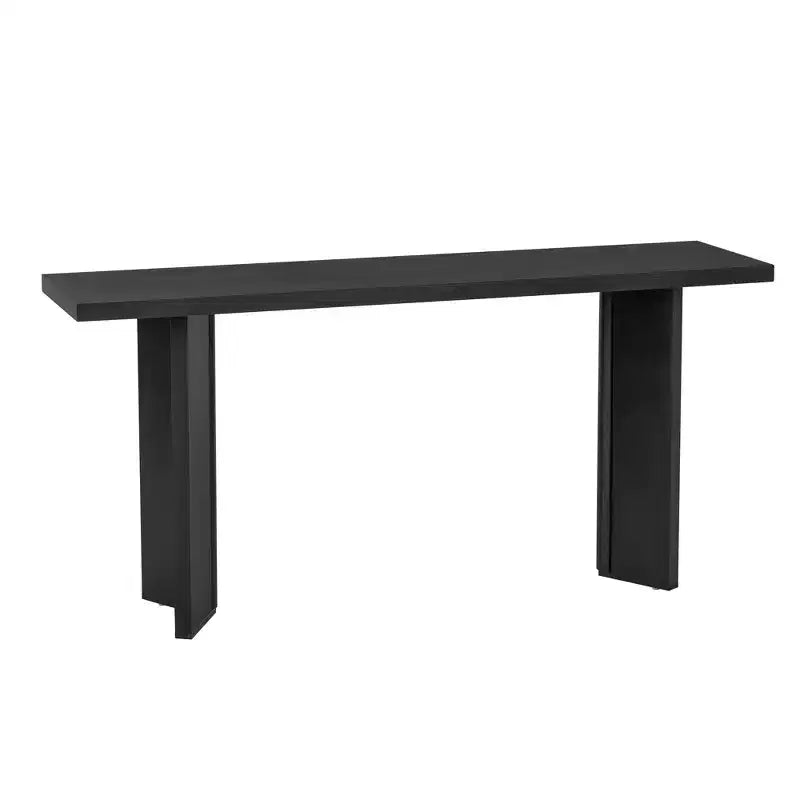 Tavolino Consolle Minimalista in Legno con Gambe Geometriche, Tavolo da Ingresso in Legno Stile Fattoria per Soggiorno e Ingresso