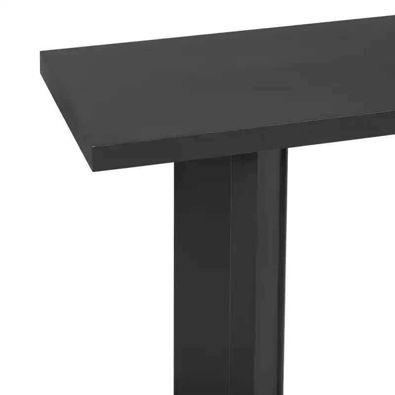 Tavolino Consolle Minimalista in Legno con Gambe Geometriche, Tavolo da Ingresso in Legno Stile Fattoria per Soggiorno e Ingresso
