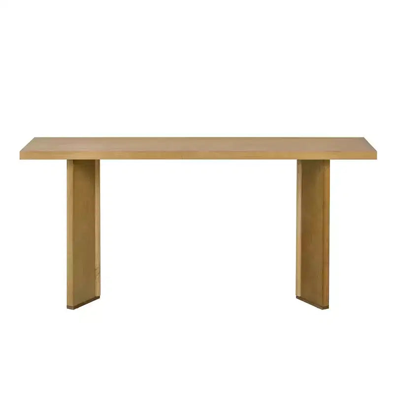 Tavolino Consolle Minimalista in Legno con Gambe Geometriche, Tavolo da Ingresso in Legno Stile Fattoria per Soggiorno e Ingresso