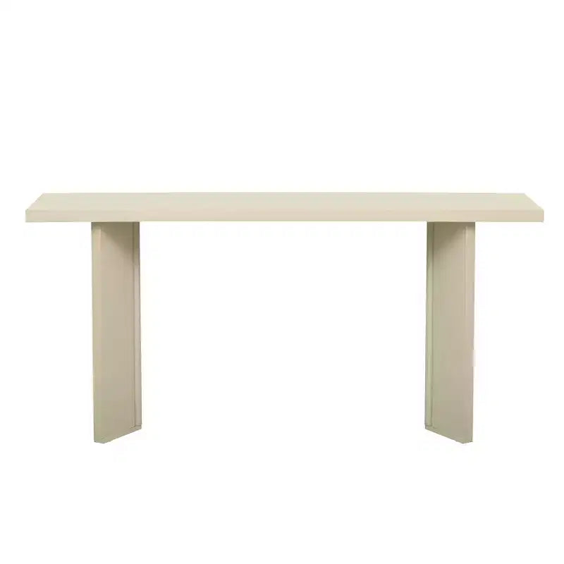 Tavolino Consolle Minimalista in Legno con Gambe Geometriche, Tavolo da Ingresso in Legno Stile Fattoria per Soggiorno e Ingresso