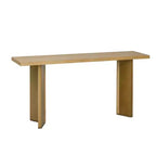 Tavolino Consolle Minimalista in Legno con Gambe Geometriche, Tavolo da Ingresso in Legno Stile Fattoria per Soggiorno e Ingresso