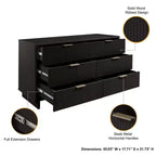 Cassettiera doppia moderna GDFStudio Biljon 55 "Glam" con 6 cassetti