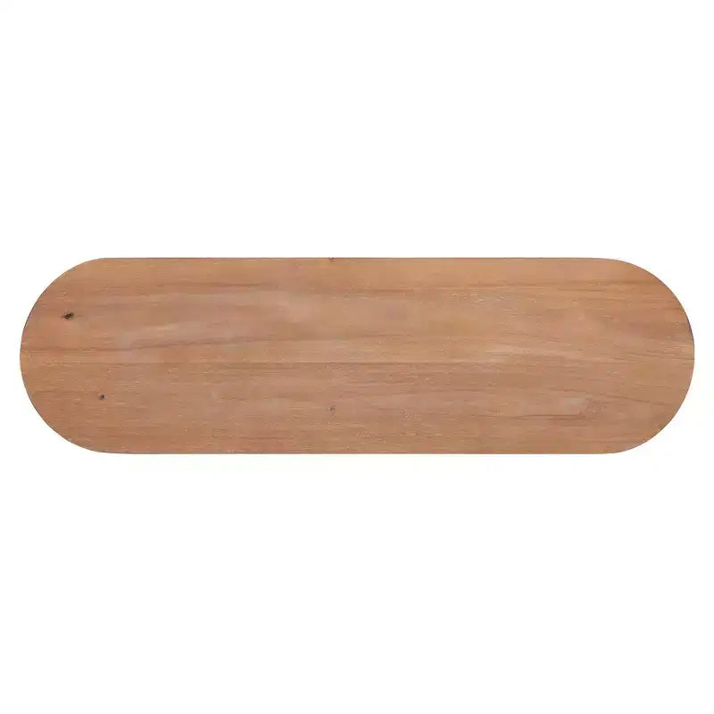 Consolle in Rattan con Contenitore, Tavolo Stretto da Ingresso in Legno per Soggiorno e Corridoio