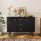 Cassettiera a 3 cassetti, armadio stretto da cucina, credenza moderna con scanalature laterali
