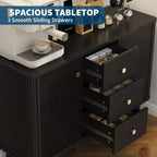 Cassettiera a 3 cassetti, armadio stretto da cucina, credenza moderna con scanalature laterali