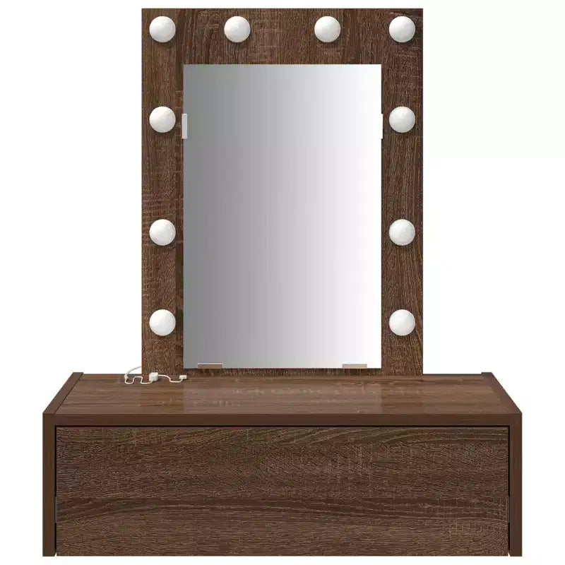 Clihome Tavolo da Toeletta Moderno Minimalista, Elegante Vanity con Specchio Trasparente e Cassetti Intelligenti per l'Organizzazione Quotidiana