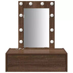 Clihome Tavolo da Toeletta Moderno Minimalista, Elegante Vanity con Specchio Trasparente e Cassetti Intelligenti per l'Organizzazione Quotidiana