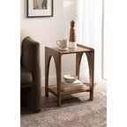Tavolino in legno Kate and Laurel Aarstad, 16x14x22, Noce Marrone