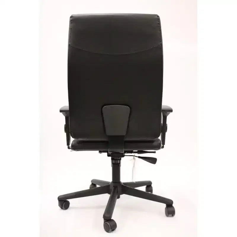 HomeStock Sedia da ufficio ergonomica girevole, regolabile in altezza, 118,36 cm H, in similpelle nera