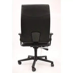 HomeStock Sedia da ufficio ergonomica girevole, regolabile in altezza, 118,36 cm H, in similpelle nera
