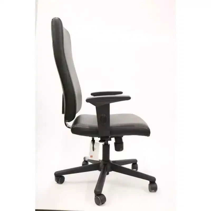 HomeStock Sedia da ufficio ergonomica girevole, regolabile in altezza, 118,36 cm H, in similpelle nera