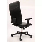 HomeStock Sedia da ufficio ergonomica girevole, regolabile in altezza, 118,36 cm H, in similpelle nera