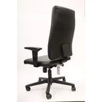 HomeStock Sedia da ufficio ergonomica girevole, regolabile in altezza, 118,36 cm H, in similpelle nera