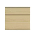 GDFStudio Corral 26 Comodino moderno in legno a 3 cassetti con angoli arrotondati