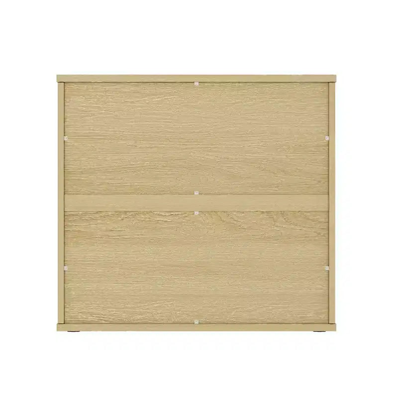 GDFStudio Corral 26 Comodino moderno in legno a 3 cassetti con angoli arrotondati