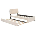 GDFStudio Walton Letto Imbottito a Piattaforma in Pile Teddy con Rotelle Estraibili e Luci a LED, Misura Matrimoniale