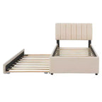GDFStudio Walton Letto Imbottito a Piattaforma in Pile Teddy con Rotelle Estraibili e Luci a LED, Misura Matrimoniale
