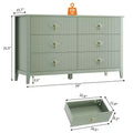Bedroom Six-Drawer Chest, Can Serve as TV Stand, Wooden Storage Cabinet, Suitable for Bedrooms, Living Rooms, and Hallways