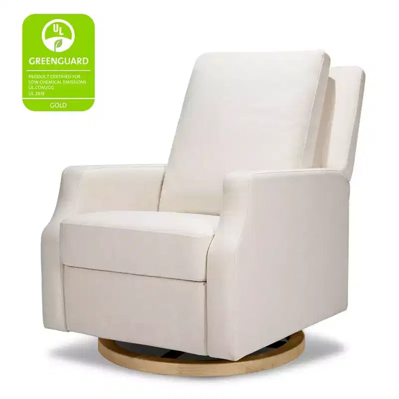 Poltrona reclinabile e girevole Namesake Crewe Electronic - Eco-tessuto color crema ad alte prestazioni