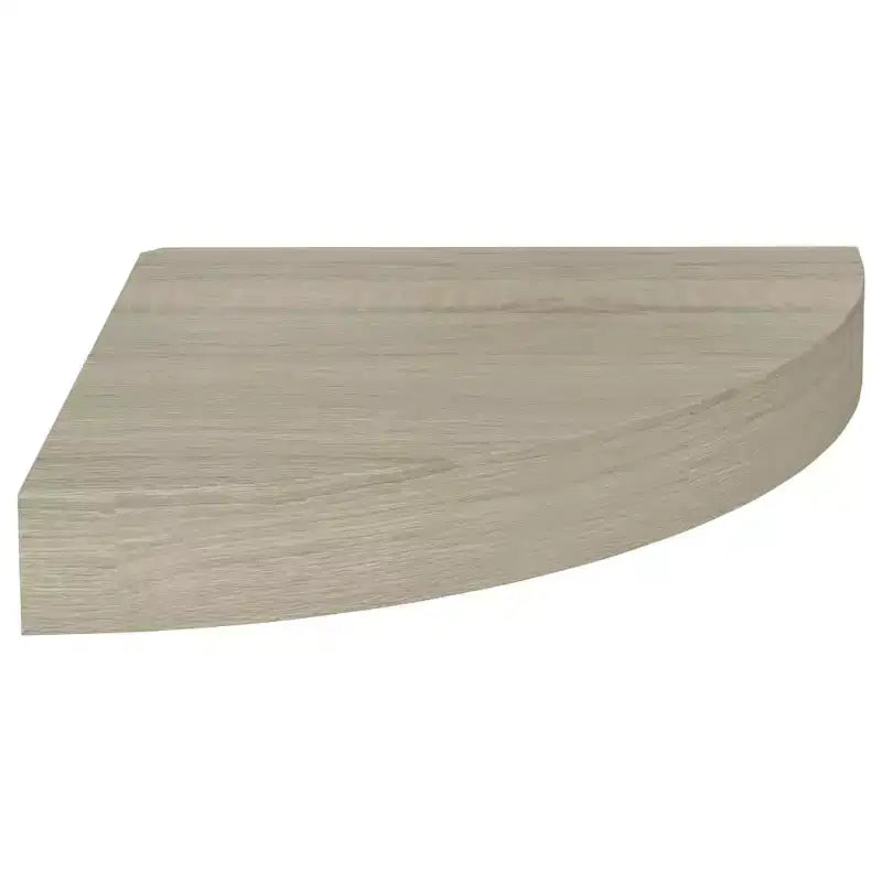 Set 2 Mensole Angolari a Nido d'Ape in MDF, Metallo, Effetto Rovere 25x25x3.8 cm