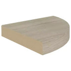 Set 2 Mensole Angolari a Nido d'Ape in MDF, Metallo, Effetto Rovere 25x25x3.8 cm