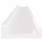 Mensola da parete set di 2 MDF bianco lucido Media Montaggio a parete