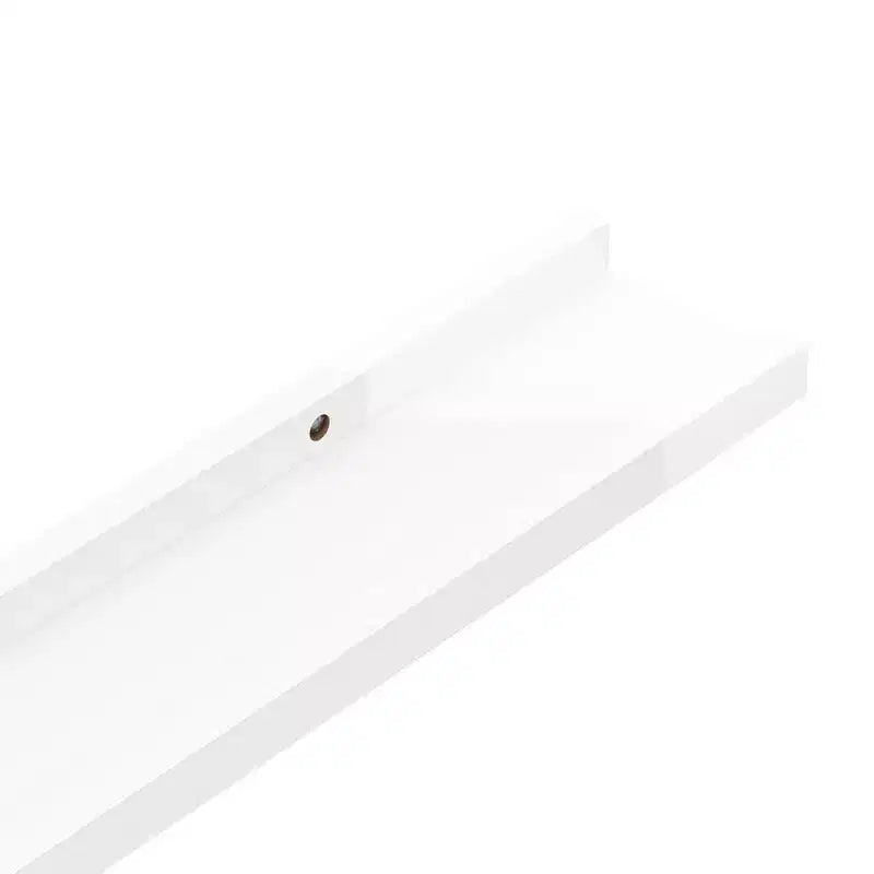 Mensola da parete set di 2 MDF bianco lucido Media Montaggio a parete