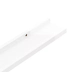 Mensola da parete set di 2 MDF bianco lucido Media Montaggio a parete