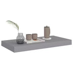 Set di 2 mensole da parete grigio a nido d'ape in MDF, metallo 50 x 23 cm