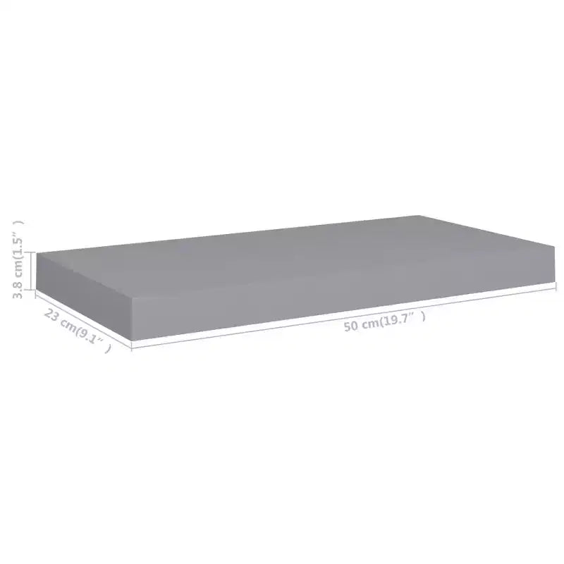 Set di 2 mensole da parete grigio a nido d'ape in MDF, metallo 50 x 23 cm