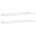 Set di 2 mensole da parete Frame Ledge, in MDF bianco, 60 x 8,9 x 3 cm