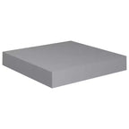 Set di 2 Mensole da Muro Grigie in MDF 23x23,5x3,8 cm Mensola da Muro Quadrata