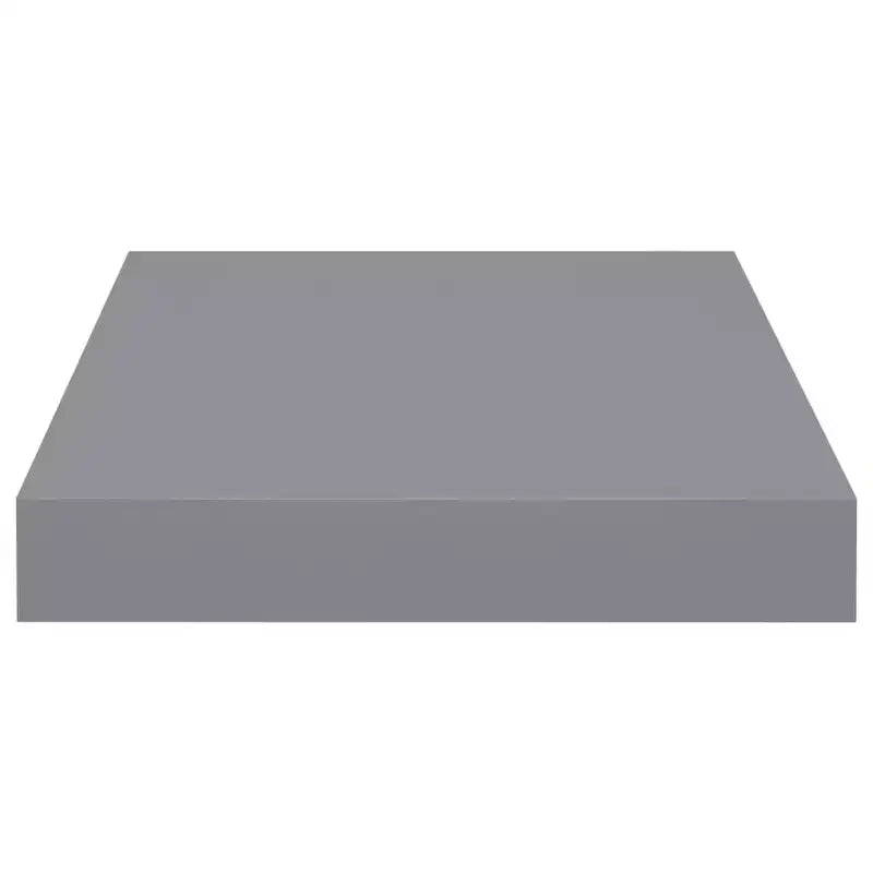 Set di 2 Mensole da Muro Grigie in MDF 23x23,5x3,8 cm Mensola da Muro Quadrata