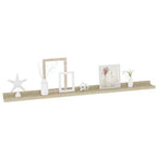 Set di 2 mensole da parete grandi sospese in MDF colore rovere Sonoma