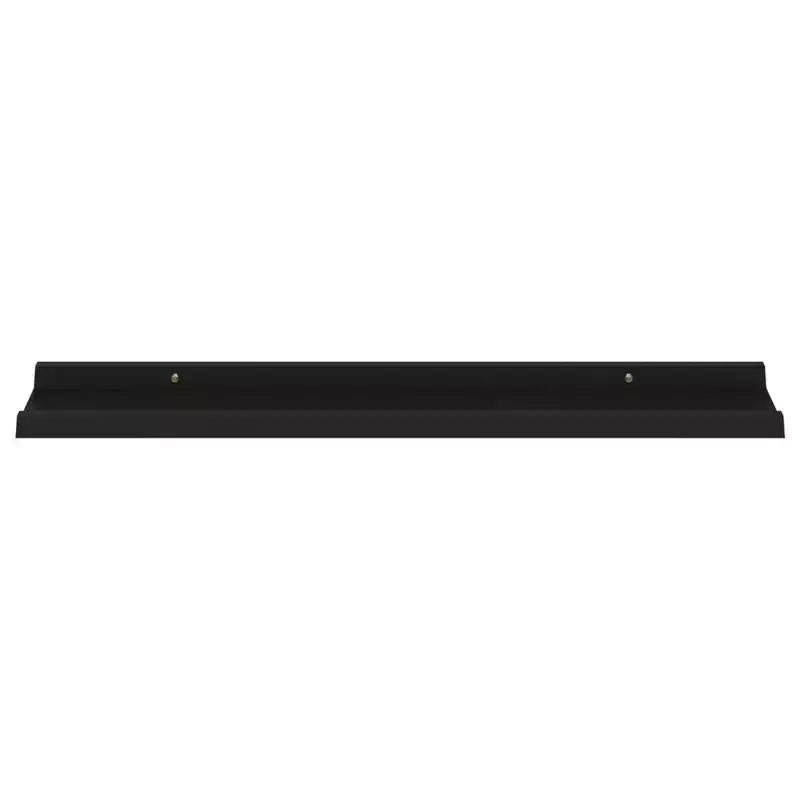 Mensola a muro set da 4 MDF nero intarsi decorativi medi