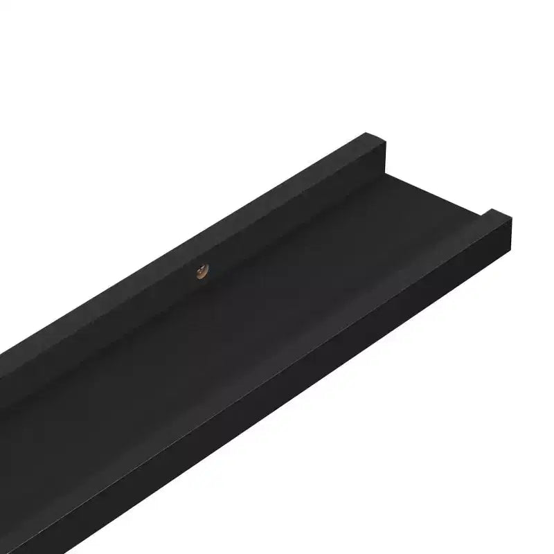 Mensola a muro set da 4 MDF nero intarsi decorativi medi
