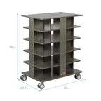 Torre Portaoggetti Mobile a 20 Scomparti ECR4Kids e 20 Contenitori, 5x4, Mobili per Bambini