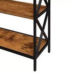 HomeStock - Scaffale portafotolibri in legno multistrato marrone con 4 ripiani, altezza 71 H