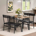 Industrial Dining Table Set for 4, Wooden Kitchen Table Set, Farmhouse Breakfast Nook Furniture Set, for Dining Room, Apartment, Studio