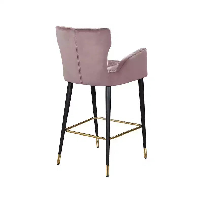 Meridian Furniture, Sgabello Luxe in velluto rosa, Set da 2