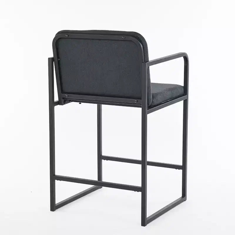 Okak 24Sgabelli da bar moderni imbottiti altezza bancone set da 2, sgabelli da bancone minimalisti con braccioli, struttura in metallo e sedile imbottito per cucina