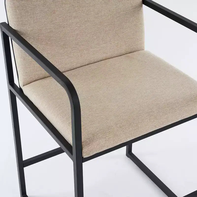 Okak 24Sgabelli da bar moderni imbottiti altezza bancone set da 2, sgabelli da bancone minimalisti con braccioli, struttura in metallo e sedile imbottito per cucina