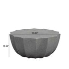 Tavolino da caffè rotondo da esterno da 35 pollici, design moderno ed elegante, impermeabile e senza necessità di montaggio, tavolo da caffè per patio e giardino